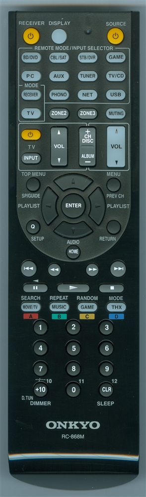ONKYO 24140868 RC-868M Genuine OEM original Remote