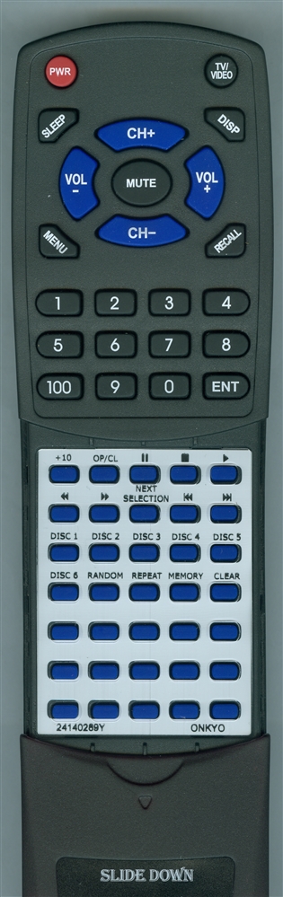 ONKYO 24140289Y RC-289C replacement Redi Remote