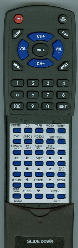 ONKYO 24140443 RC-443S replacement Redi Remote