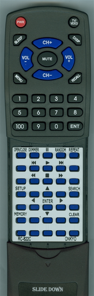 ONKYO 24140822 RC-822C replacement Redi Remote