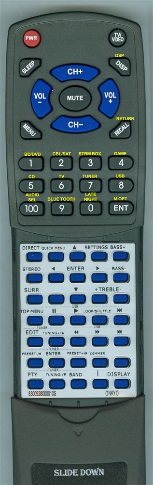 ONKYO 8300928000010S RC-928R replacement Redi Remote