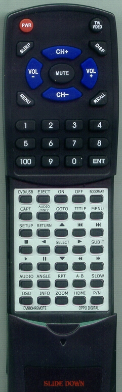 OPPO DIGITAL DV980HREMOTE DV-980H replacement Redi Remote
