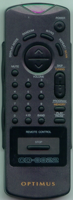 OPTIMUS CD-3322 CD3322 Refurbished Genuine OEM Original Remote