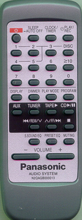 PANASONIC N2QAGB000013 N2QAGB000013 Genuine  OEM original Remote
