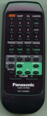 PANASONIC RAK-CH938WK RAKCH938WK Genuine  OEM original Remote