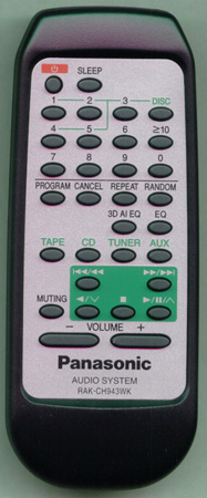 PANASONIC RAK-CH943WK RAKCH943WK Genuine  OEM original Remote