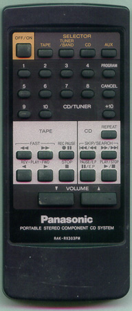 PANASONIC RAK-RX303PM RAKRX303PM Genuine  OEM original Remote