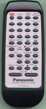 PANASONIC RAK-RX949WK RAKRX949WK Genuine  OEM original Remote