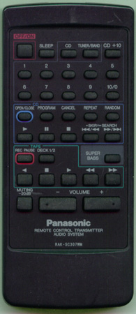 PANASONIC RAK-SC307WM RAKSC307WM Genuine  OEM original Remote