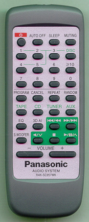 PANASONIC RAK-SC957WK RAKSC957WK Genuine  OEM original Remote