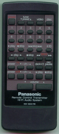 PANASONIC RAK-SG301PM RAKSG301PM Genuine  OEM original Remote