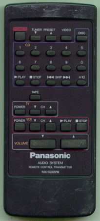 PANASONIC RAK-SG305PM RAKSG305PM Genuine  OEM original Remote