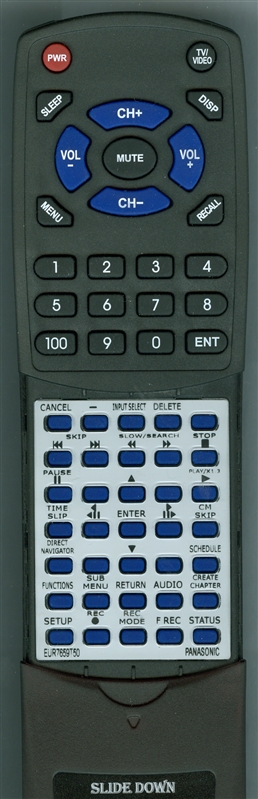 PANASONIC EUR7659T50 replacement Redi Remote