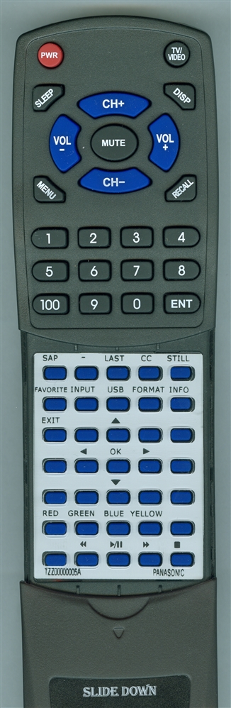 PANASONIC TZZ00000005A TZZ00000005A replacement Redi Remote