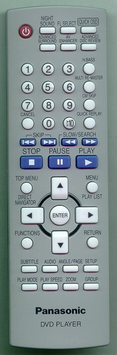 PANASONIC EUR7631190R Refurbished Genuine OEM Original Remote