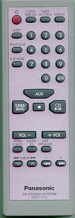 PANASONIC EUR7711110 Genuine OEM original Remote