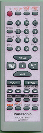 PANASONIC EUR7711150 Genuine  OEM original Remote