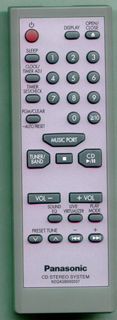 PANASONIC N2QAGB000037 Genuine OEM original Remote