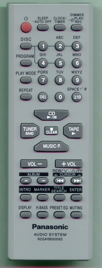 PANASONIC N2QAHB000065 Refurbished Genuine OEM Remote