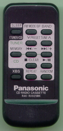 PANASONIC RAK-RX929WK Genuine OEM original Remote