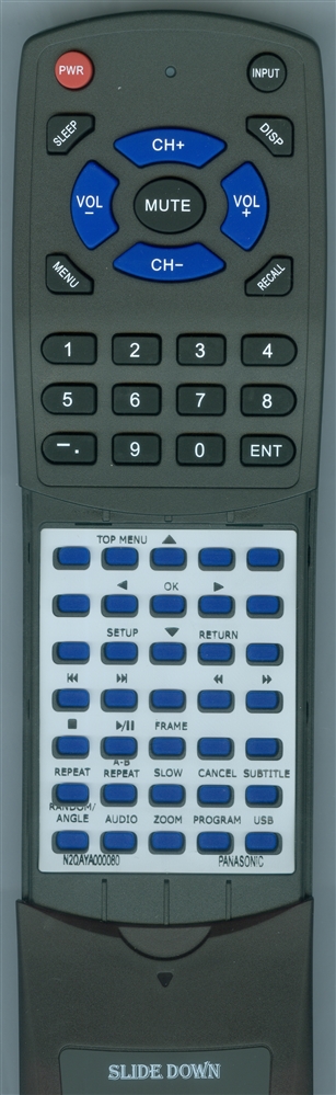 PANASONIC N2QAYA000080 replacement Redi Remote