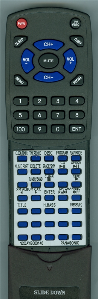 PANASONIC N2QAYB000140 replacement Redi Remote