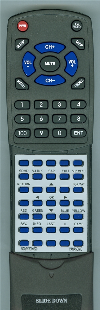 PANASONIC N2QAYB000220 replacement Redi Remote