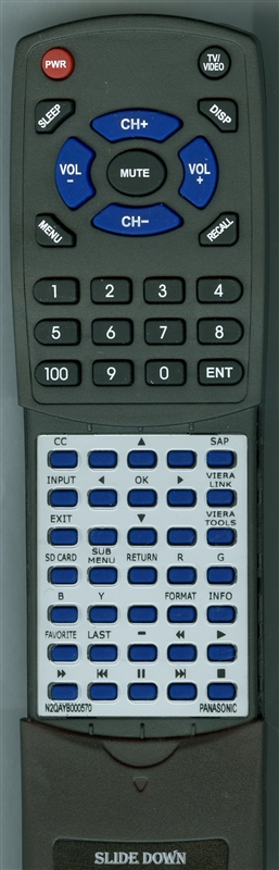 PANASONIC N2QAYB000570 replacement Redi Remote