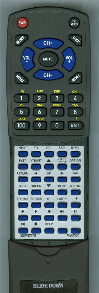PANASONIC N2QAYB000703 replacement Redi Remote
