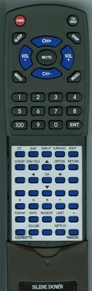 PANASONIC N2QAYB000779S replacement Redi Remote