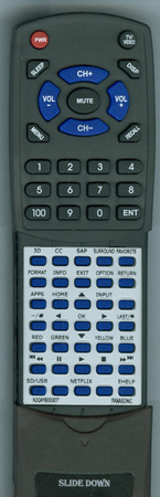 PANASONIC N2QAYB000837 replacement Redi Remote