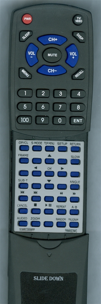 PANASONIC VUARCDS58PP N2QAJA000001 replacement Redi Remote