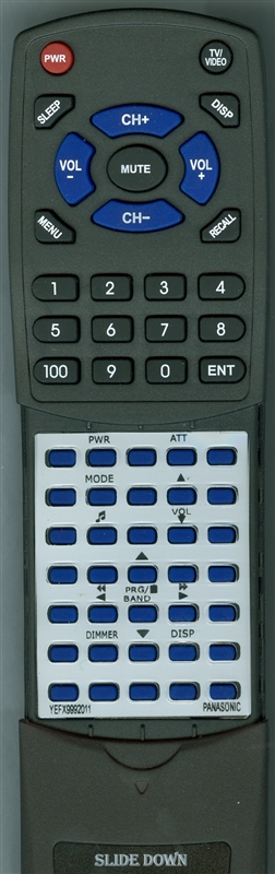 PANASONIC YEFX9992011 CARC70EX replacement Redi Remote