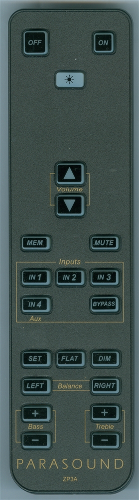 PARASOUND ZP3A Genuine OEM original Remote