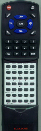 PHILIPS 996510011431 RC2023624 replacement Redi Remote