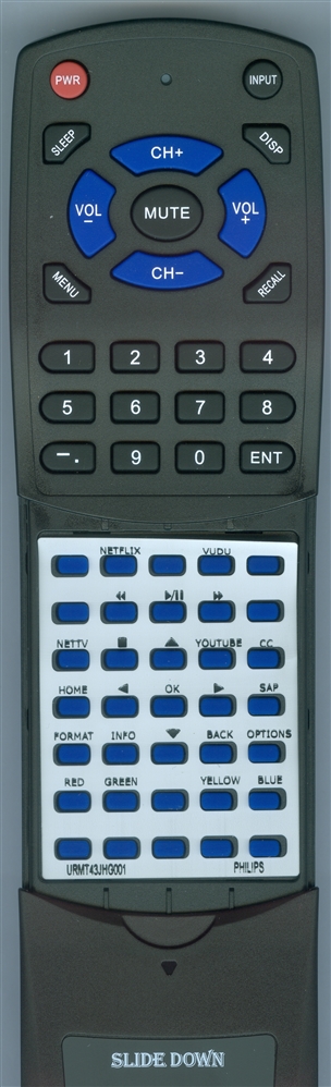 PHILIPS URMT43JHG001 replacement Redi Remote