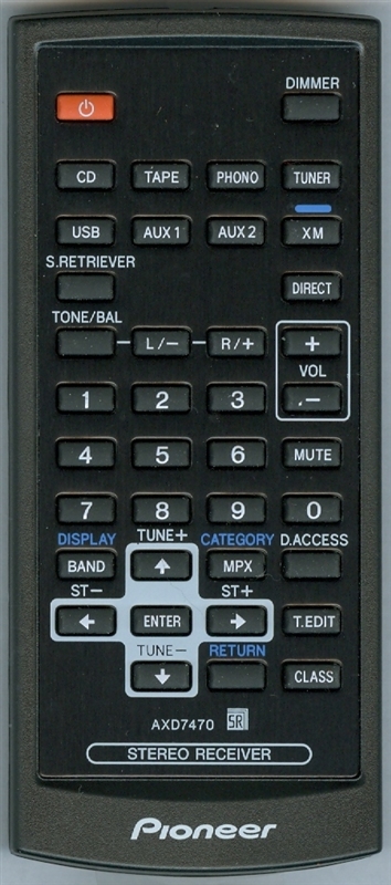 PIONEER 8300747000010-IL AXD7470 Genuine OEM original Remote