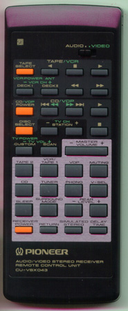 PIONEER AXD1261 CUVSX043 Genuine  OEM original Remote