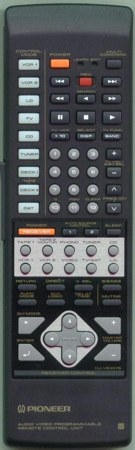 PIONEER AXD1394 CU-VSX079 Refurbished Genuine OEM Original Remote