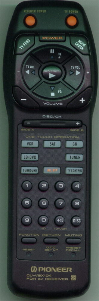 PIONEER AXD7082 CUVSX104 Refurbished Genuine OEM Original Remote