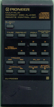 PIONEER PWW1034 CUPD033 Genuine OEM original Remote