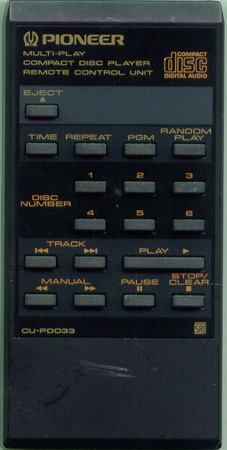 PIONEER PWW1034 CUPD033 Genuine OEM original Remote