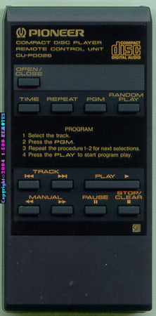 PIONEER PWW1040 CUPD026 Genuine OEM original Remote
