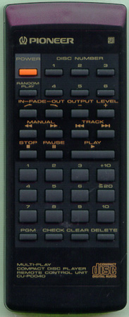 PIONEER PWW1049 CU-PD040 Genuine OEM original Remote