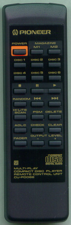 PIONEER PWW1083 CUPD066 Genuine  OEM original Remote