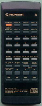 PIONEER PWW1084 CUPD064 Genuine  OEM original Remote