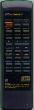PIONEER PWW1107 CU-PD068 Genuine OEM original Remote