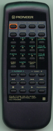 PIONEER PWW1130 CUPD089 Genuine  OEM original Remote