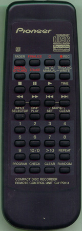 PIONEER PWW1163 CUPD114 Genuine  OEM original Remote