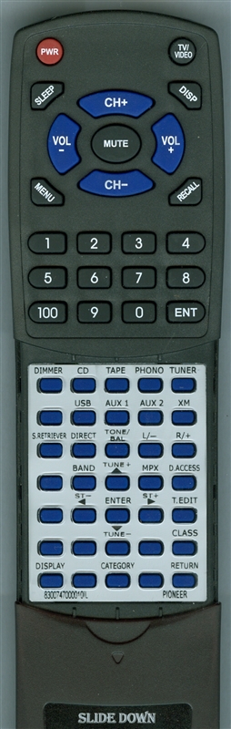 PIONEER 8300747000010-IL AXD7470 replacement Redi Remote